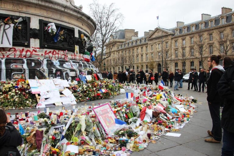 Paris Attacks memorial at Place de la Republic Paris. Image Credit flickr user Takver CC BY SA 2.01 768x512