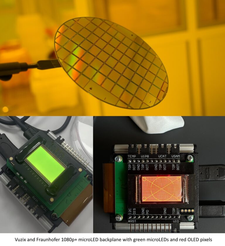 Fraunhofer IPMS VUZIX custom microLED backplane 768x839